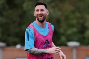 Lionel Messi compartió una foto desde el entrenamiento en Ezeiza a un día de Argentina-Panamá