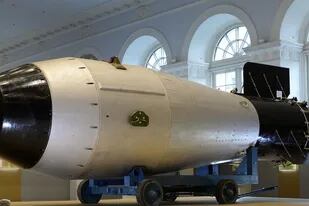 Replica de la bomba exhibida en Moscú, Rusia