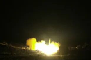 El lanzamiento de uno de los misiles iraníes