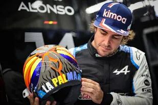 11-03-2021 Fernando Alonso con su nuevo casco DEPORTES @ALO_OFICIAL