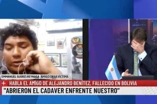Emmanuel Suáres Reynaga hizo un relato estremecedor de la muerte de su amigo Alejandro Benítez en Bolivia, luego de que le negaran la atención médica