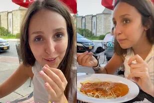 Una joven italiana probó la comida típica de su país en Estados Unidos y su reacción se volvió viral