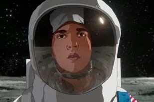En esta imagen difundida por Netflix, Stan, cuya voz hace Milo Coy, en una escena de la película animada "Apollo 10 1/2: A Space Age Childhood". (Netflix vía AP)