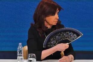 Cristina Kirchner, en el CCK, antes de dar el discurso que desató indignación entre diputados europeos
