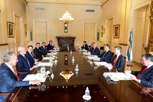 La reunión del martes entre el Presidente y un grupo de empresarios, en la Casa Rosada