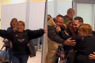 El hombre fue a buscar a su madre al aeropuerto tras cuatro años sin verla