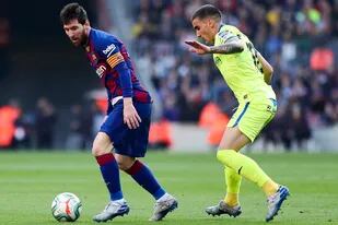 Messi en acción, durante el 2-1 sobre Getafe de este sábado