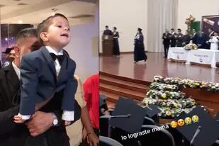 Una joven se graduó de la universidad y recibió la mejor felicitación de todas: un grito de su hijo