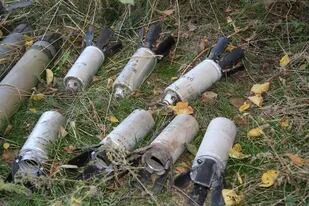 Foto Ilustrativa: municiones 9N235 sin explotar recogidas luego de un ataque con bombas racimo en Starobesheve, 11 de octubre de 2014