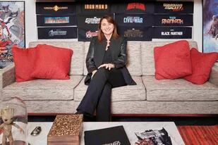 Victoria Alonso en su momento de mayor responsabilidad como productora top de los estudios Marvel
