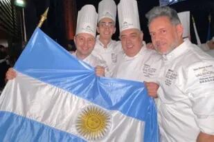 Los cuatro pasteleros que pusieron a la Argentina entre los 10 mejores países en ese rubro: Matías Dragún, Lucas Carballo, Néstor Reggiani y Ruben Darre