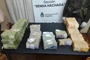 El cargamento de dinero fue detectado en la zona de Salvador Mazza