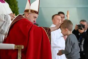 El papa Francisco, durante una misa en Nursultán este miércoles