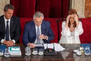 Massa, Alberto Fernández y Cristina Kirchner