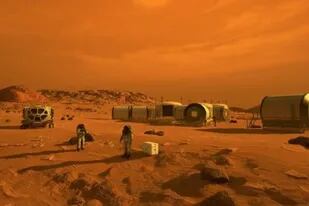 Este concepto representa a los astronautas y los hábitats humanos en Marte. El rover Mars 2020 de la NASA llevará una serie de tecnologías que podrían hacer que Marte sea más seguro y más fácil de explorar para los humanos