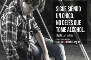 Pieza gráfica de la campaña del Consejo Publicitario Argentino dirigida a prevenir el consumo de alcohol en jóvenes