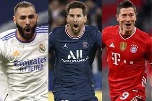Benzemá (Real Madrid), Messi (PSG) y Lewandowski (Bayern Munich), los candidatos a ganar el Balón de Oro