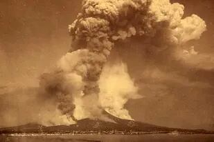 Explosión del volcán Krakatoa en Indonesia en 1883