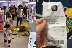 Su hijo rompió un muñeco gigante de los Teletubbies en una juguetería y tuvo que pagarlo (Foto: hongkongfp.com)