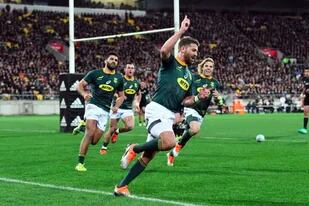 Sudáfrica festeja: dio el golpe y venció a los All Blacks en el Rugby Championship