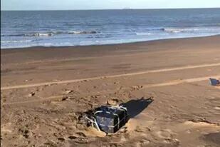 El bolso con 26 kilos de cocaína hallado en la playa de Punta Ancla, en Punta Alta