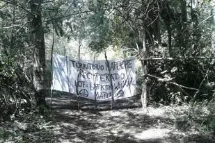 26-11-2017 Pancarta reivindicativa mapuche POLITICA SUDAMÉRICA ARGENTINA SOCIEDAD RED DE APOYO DE COMUNIDADES EN CONFLICTO