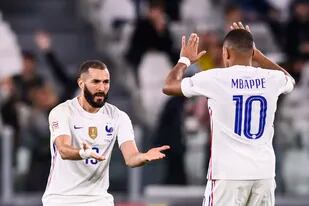 Karim Benzema y Kylian Mbappe todo el poder ofensivo de Francia que se mide con España, en la Liga de Naciones de UEFA