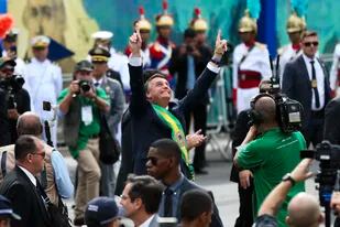 Bolsonaro, durante los desfiles del 7 de septiembre
