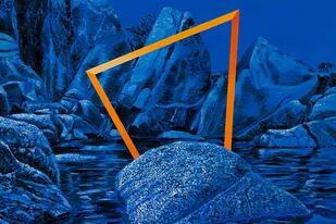 Blue Night I, obra de Marcos Acosta exhibida por la galería Cott en el circuito Gallery de Palermo
