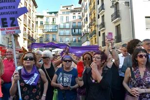 Protestas en Pamplona por la decisión de la Justicia sobre "La Manada"
