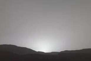 Puesta de sol en Marte capatada por Perseverance
