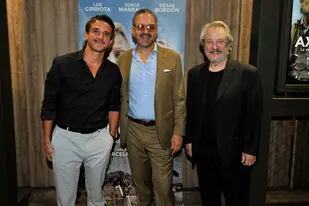 Juan Ignacio Cane, César Bordón y Jorge Marrale en la premiere de Axiomas, estreno de este jueves