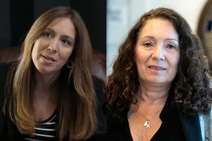 La diputada María Eugenia Vidal y la interventora de la AFI, Cristina Caamaño
