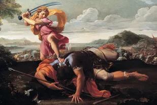 David y Goliat, según el pintor barroco Guillaume Courtois