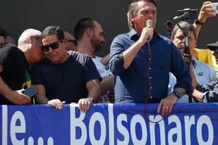 Bolsonaro les habló a sus seguidores en la concentración en Brasilia