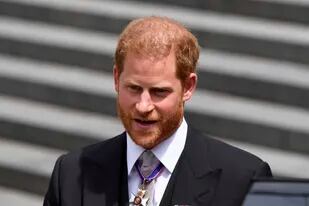 El príncipe Harry de Gran Bretaña luego de una misa en Londres, el 3 de junio de 2022.