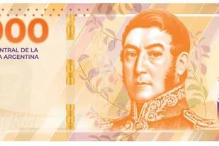 Don José de San Martín estará en el billete de $1000