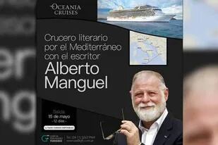 El exdirector de la Biblioteca Nacional dará clases en alta mar durante un tour por Italia y Croacia
