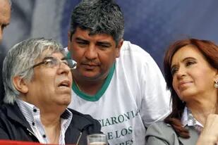 Pablo Moyano, Hugo Motano y Cristina Kirchner