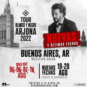 Arjona: Blanco y negro tour 2022