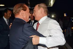 El expremier Silvio Berlusconi, en un encuentro con Vladimir Putin en Roma, años atrás