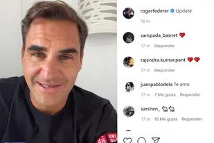 Roger Federer, en el video que publicó en su cuenta de Instagram