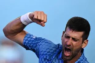 La fuerza de Novak Djokovic ilustrada en una imagen: el serbio venció a Stefanos Tsitsipas, conquistó el Australian Open por décima vez e igualó a Rafael Nadal en el récord de trofeos de Grand Slam, con 22