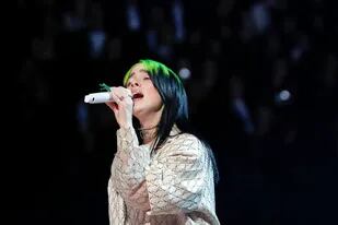 Billie Eilish, en su actuación durante la noche de los Grammy