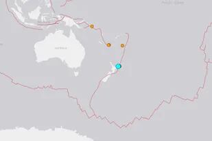El sismo ocurrió a 180 km al noreste de la ciudad de Gisborne, en la Isla Norte