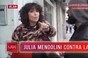 Julia Mengolini se enoja e insulta a las panelistas y al conductor de LAM. Foto: Captura América TV