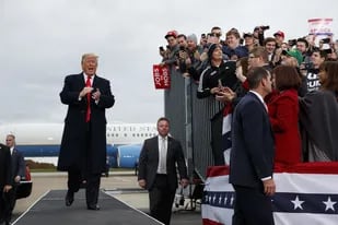 Trump viajó ayer a Virginia Occidental para uno de sus actos de campaña