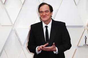 Quentin Tarantino en la alfombra roja durante la llegada de los Oscar