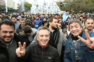 Máximo Kirchner y Andrés Larroque, referentes de La Cámpora
