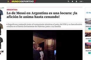 Así reflejaron los medio del mundo la salida de Messi a un restaurante de Palermo